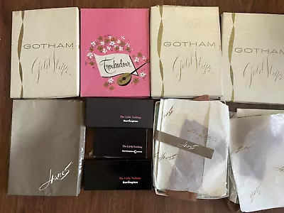 Large Lot Vintage Hosiery Hose Gotham Burlington Mini Magic 20 Pr. W/ Boxes • $55