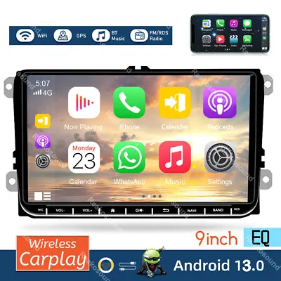 For VW Volkswagen Jetta Passat 9  Android 13.0 Car Stereo Radio Carplay GPS Navi • $91.99