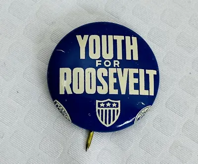 YOUTH For ROOSEVELT Franklin FDR Campaign Pinback Button - 1940 Presidential • $13.95