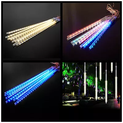 50cm 384 LED String Light Tube Bar Snowfall Meteor Rain 8 Tube Xmas Tree Outdoor • $24.29