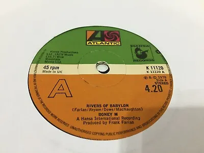 $1.23 • Buy Boney M Rivers Of Babylon 7  Vinyl 1978 K 11120