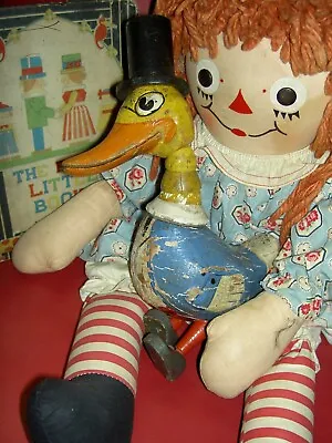 Schoenhut DANNY DADDLES Volland/Gruelle 1916 Raggedy Ann Character Wood Duck • $795