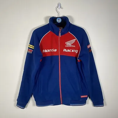 HONDA RACING Fleece Jacket Men's Motorsport Official Clinton Full Zip Blue - XS • £39.99