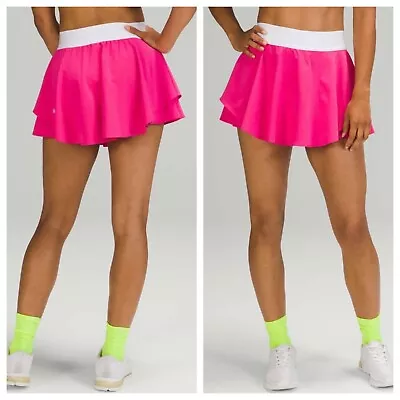NWT Lululemon Court Rival High-Rise Skirt NWT Sonic Pink Womens Size 12 Reg • $149.99