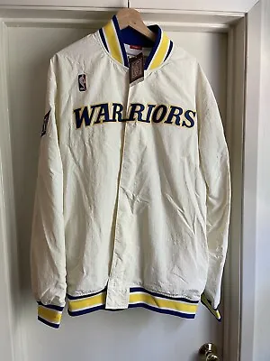 Golden State Warriors Mitchell Ness Hardwood Jacket Jersey  White  • $129.95