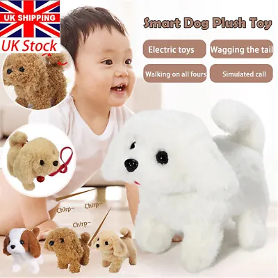 £5.99 • Buy Fluffy Plush Walking & Tail Wagging Dog Toy Electronic Pet Puppy Barking Robot