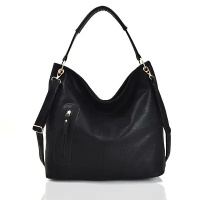 Womens Large Designer Style Tote Bag New Shoulder Handbag Crossbody Shopper Bag • £12.99