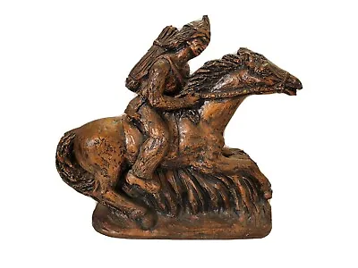 Vintage Sculpture Native American Indian Warrior Horse Silvano 1979 Bronze Coat • $97.50