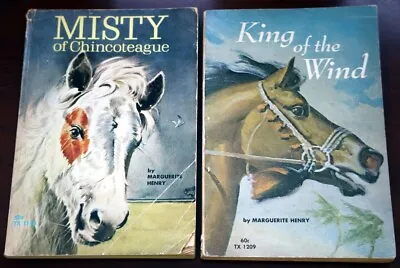 King Of The Wind 1968 + Misty Of Chincoteague 1970 - Marguerite Henry Scholastic • $10.99