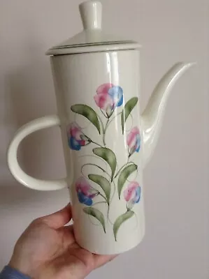 Vtg Elegant 70s Sweet Pea Design Cinq Ports The Monastery Pottery Rye Coffee Pot • £24.99