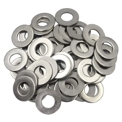 50 Pcs  3/8 Inch 304 Stainless Steel SAE Flat Washer US Stock B626 • $9.30