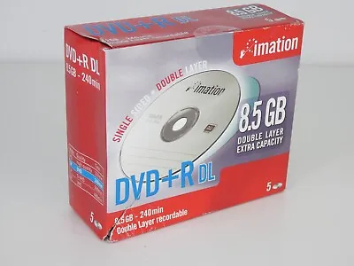 5 Imation CD-R 1x-48x Compatible 240 Min/8.5 GB Compact Disk Recordable • £12.99