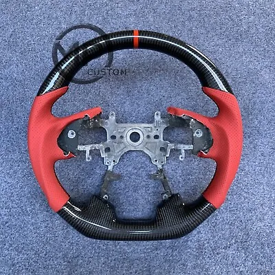 Carbon Fiber RED Perforated Steering Wheel For 2013~2017 Honda Accord 9th Gen • $398