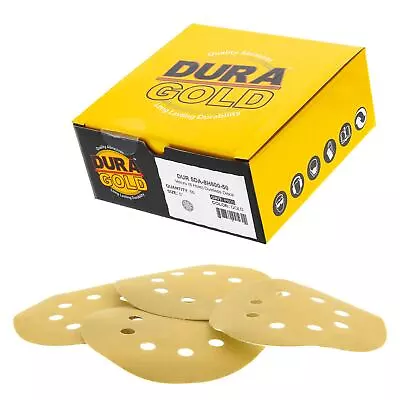 50PK - 600 Grit - 5  Gold Sanding Discs - 8-Hole Dustless Hook Loop DA Sander • $16.99