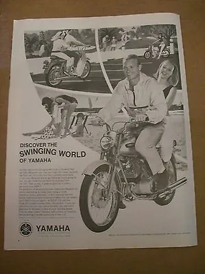 Original 1966 Yamaha Twin Jet 100 Motorcycle Magazine Ad • $4