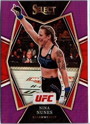 2022 Panini Select UFC Nina Nunes Purple Prizm #8/60 - Straweight • $3.99