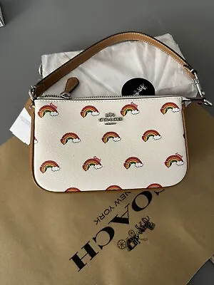 Authentic Coach Nolita 19 Wristlet With Rainbow Print  Wallets CJ657 Brand New • $133.62