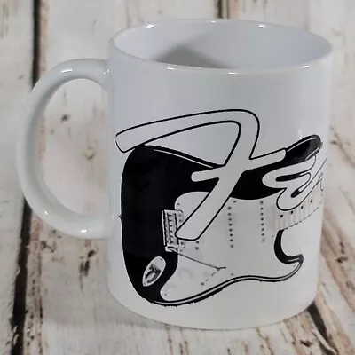 Fender Starcaster Electric Guitar Coffee Mug Cup 12 Oz Black White • $10.75