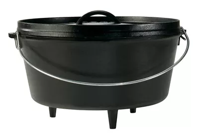 Lodge Cast Iron 12  / 8 Quart Seasoned Camp Dutch Oven • $75.99