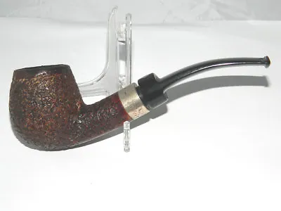 VTG Mastro De Paja Ciocco Bent Apple Briar Smoking Pipe W/ Silver Ring • $164.73