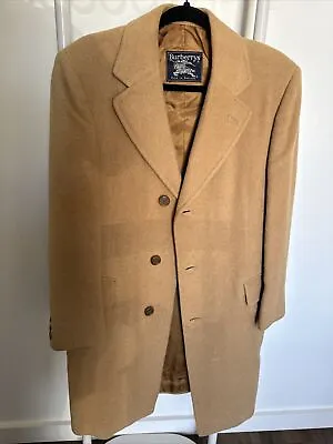 Burberry Vintage 70’s Single Breasted Camel Overcoat • $750