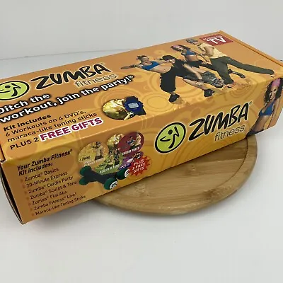 Zumba Fitness Kit 5 Workouts On 3 Dvd's FREE GIFTS Included - 1 Disk Missing • $29.95