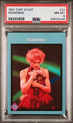 1991 Tuff Stuff #21 MADONNA PSA 8 Pop 2 Highest! HOF • $160