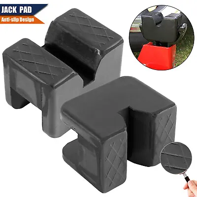 Universal 2X Jack Stand Pad Adaptor Block Jacking Point Pinch Weld Side Rubber • $10.98