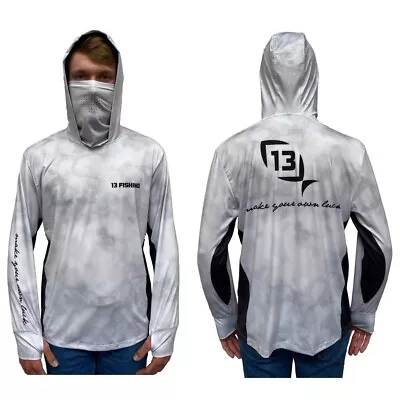 13 Fishing Breathable Hooded Long Sleeve Fishing Shirt With Built-In Face Mask • $39.95