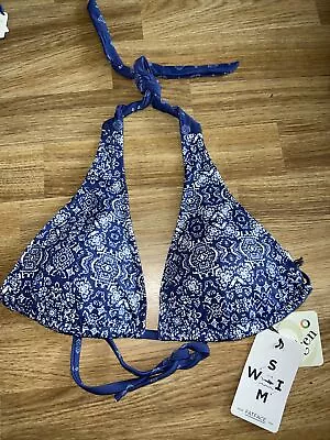 Ladies Fat Face Reversible Chambray Bikini Top / Size 16 / New With Tags ❤️ • £10