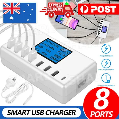 $28.45 • Buy USB Hub Charging Station 8 Port Phone Charger Multi Dock Charger Power Adapter