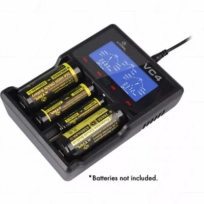 XTAR VC4 1-4 Cell Lithium Ion / NiMH Battery Charger W/ USB Input & LCD Display • $59.99