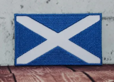 Scotland Saltire Flag Iron On Embroidered Patch - New • £1.75