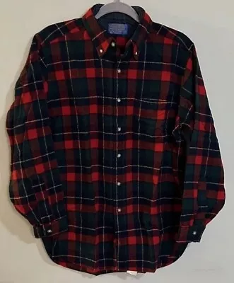 Vtg Pendleton Authentic Kilgore Tartan Flannel Button Shirt Mens Medium USA Wool • $29.99