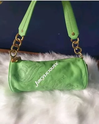 Juicy Couture Green Real Leather 2004 Barrel Bag • £90