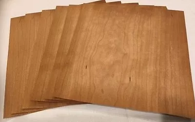 Cherry Wood Veneer Raw/Unbacked - Pack Of 3 - 9  X 9  X 0.024  Sheets  • $13