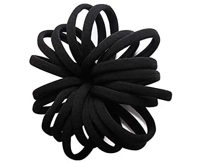 100 Pack Seamless Hair Bands Black Elastic Hair Tie Ponytail... • £6.50