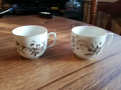 Antique T&V Limoges Tressemanes&Vogt Flowers Tea Cup Pair • $4.99