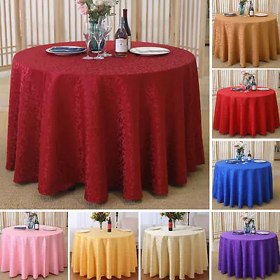 Washable Round Tablecloth Tear Resistant No Fading Polyester Table Cloths Cover  • $24.96