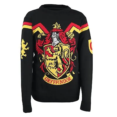 $14.77 • Buy Harry Potter Gryffindor Crest Knitted Christmas Jumper Xmas Sweater