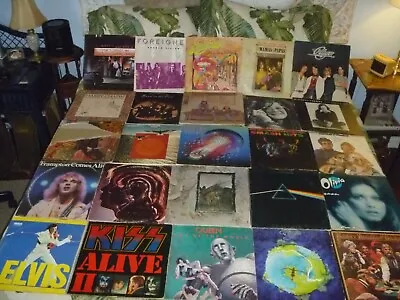 Lot 55 Vinyl Lp Albums Metal Rock Pink Floyd Kiss Ac/dc Queen Led Zep Stones Yes • $66