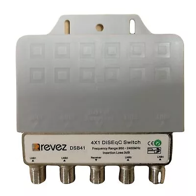 4 Way Diseqc 2.0 Satellite LNB / Dish Combiner Switch For Sky Hotbird Astra Etc • £8.74