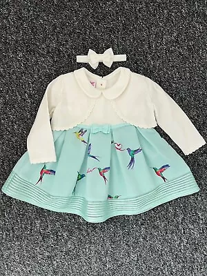 Ted Baker Baby Girl Dress Set 6-9 Months 74 Cm • £12