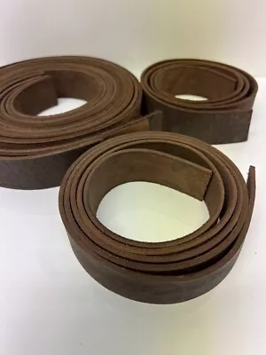 Genuine Leather Belt Straps 1.5  Wide X 1/8  Thick X 55-64  Long + FREE BUCKLE • $7