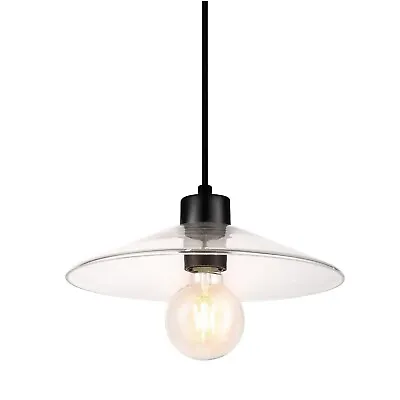 Ceiling Pendant Light Shade Easy Fit Zanbar Clear Lamp Shade 28cm By GoodHome • £8.95