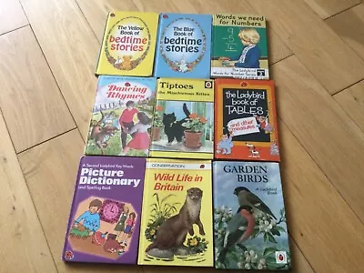 9 Vintage Ladybird Books - Garden Birds Bedtime Stories Number Books Etc • £8.99