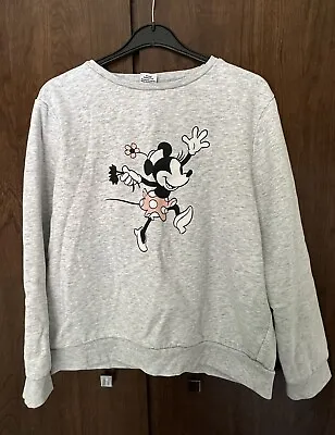 Size 12/14 Medium Grey Disney Minnie Mouse Sweatshirt Jumper • £3.65