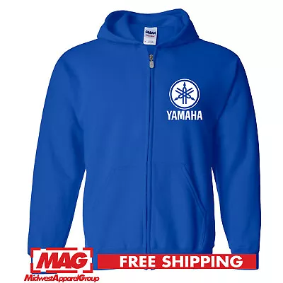 YAMAHA ZIP HOODIE Racing Motocross Factory Hooded Sweatshirt Motox ATV OEM R1 R6 • $39.99