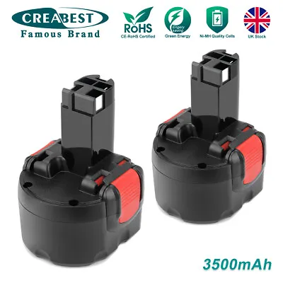 2pcs 3.5AH 9.6V Ni-MH Battery For Bosch BAT048 2607335453 PSR 960 PSR 9.6 VE-2 • £21.90