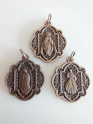 Catholic Lot New Miraculous Medal OL Of Guad DivMercy Vintage Style Antique Look • $16.99